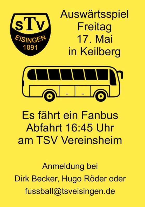 Fanbus zum Auswärtsspiel